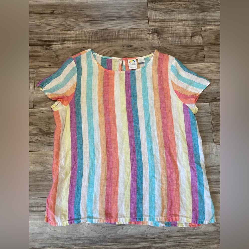 C&C California Multicolor Striped Top